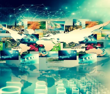 Televizyon ve internet teknoloji kavramı