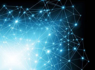 Teknolojik arka plan, küresel iş kavramı Internet. Internet bağlantısı, bilim ve teknoloji grafik tasarım soyut