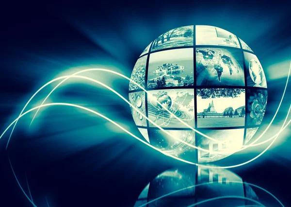 Televizyon ve internet teknoloji kavramı — Stok fotoğraf