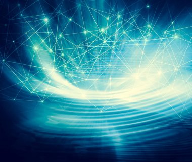 Teknolojik arka plan, küresel iş kavramı Internet. Internet bağlantısı, bilim ve teknoloji grafik tasarım soyut