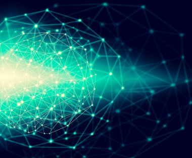 Teknolojik arka plan, küresel iş kavramı Internet. Internet bağlantısı, bilim ve teknoloji grafik tasarım soyut