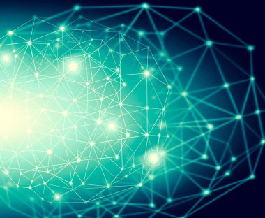 Teknolojik arka plan, küresel iş kavramı Internet. Internet bağlantısı, bilim ve teknoloji grafik tasarım soyut