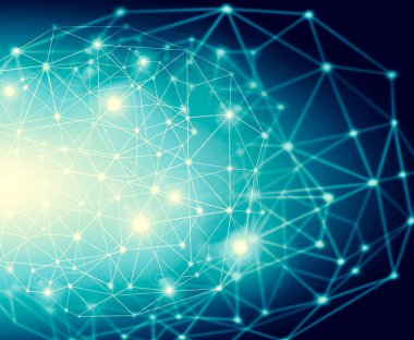 Teknolojik arka plan, küresel iş kavramı Internet. Internet bağlantısı, bilim ve teknoloji grafik tasarım soyut