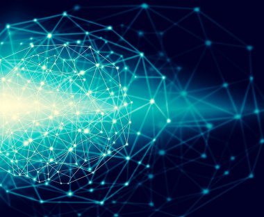 Teknolojik arka plan, küresel iş kavramı Internet. Internet bağlantısı, bilim ve teknoloji grafik tasarım soyut