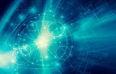 En iyi Internet kavramı küresel iş. Teknolojik adam