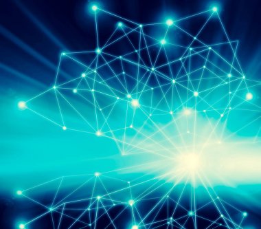 Teknolojik arka plan, küresel iş kavramı Internet. Internet bağlantısı, bilim ve teknoloji grafik tasarım soyut
