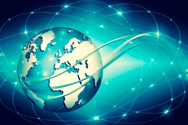 Legjobb Internet fogalma, a globális üzleti. Világ ragyogó létr — Stock Fotó