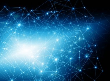 Teknolojik arka plan, küresel iş kavramı Internet. Internet bağlantısı, bilim ve teknoloji grafik tasarım soyut