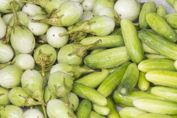 Thailändsk aubergine med gurka — Stockfoto