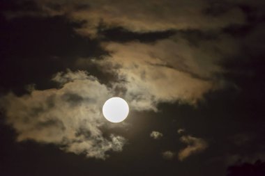 Ayla gece gökyüzü