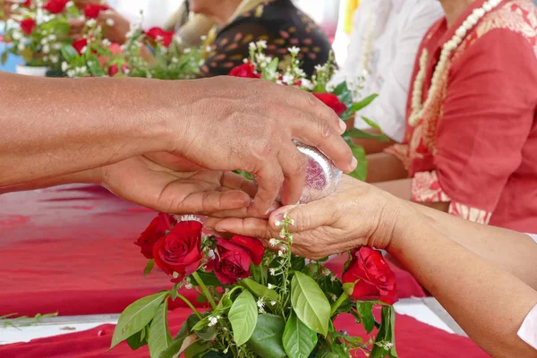 Songkran ceremony Thailand new year — Stock Photo, Image