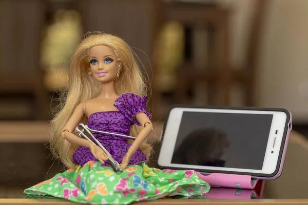 Krabi Tajlandia Października 2017 Lalka Barbie Domu — Zdjęcie stockowe