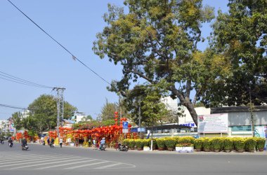 Nha Trang Çin yeni yılı için dekorasyon.