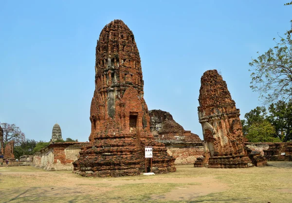 Древние храмы Аюттхая в Таиланде . — стоковое фото