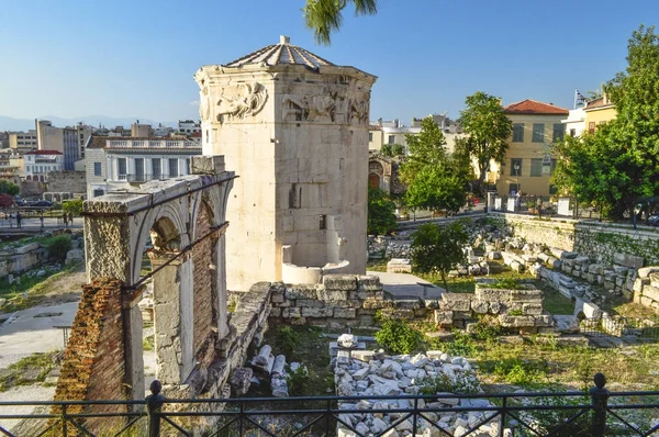 Tower of the winds on the Roman Agora in Athens. — Stock Photo, Image