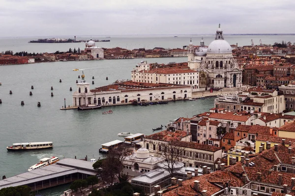 Hermosa Vista Panorámica Venecia Mar Iglesia Santa Maria Della Lucia — Foto de Stock