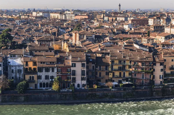 Verona Şehrinin Manzaralı Üst Görüntüsü — Stok fotoğraf