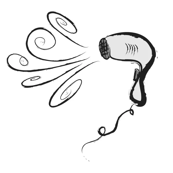 Cartoon hairdryer, illustration design element — Stock Photo, Image