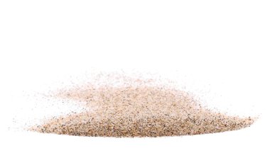 Beyaz arka plan ve doku izole kazık kum