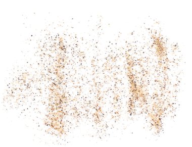 Beyaz arka plan ve doku izole kazık kum