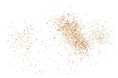 Beyaz arka plan ve doku izole kazık kum