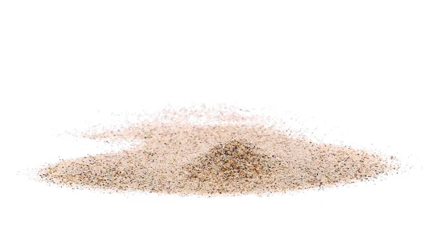 Pile sand isolated on white background and texture — Stock Photo, Image