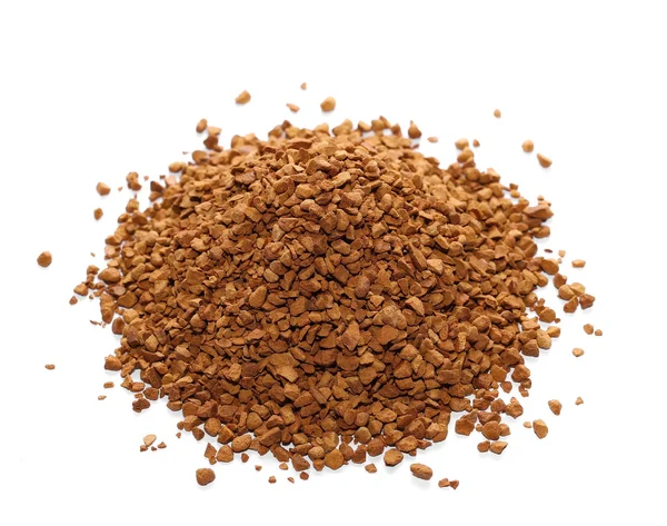Pile of instant coffee grains isolated on white — Stock Photo, Image