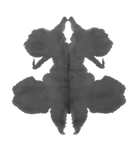 Foto teste de tinta Rorschach isolado no fundo branco — Fotografia de Stock