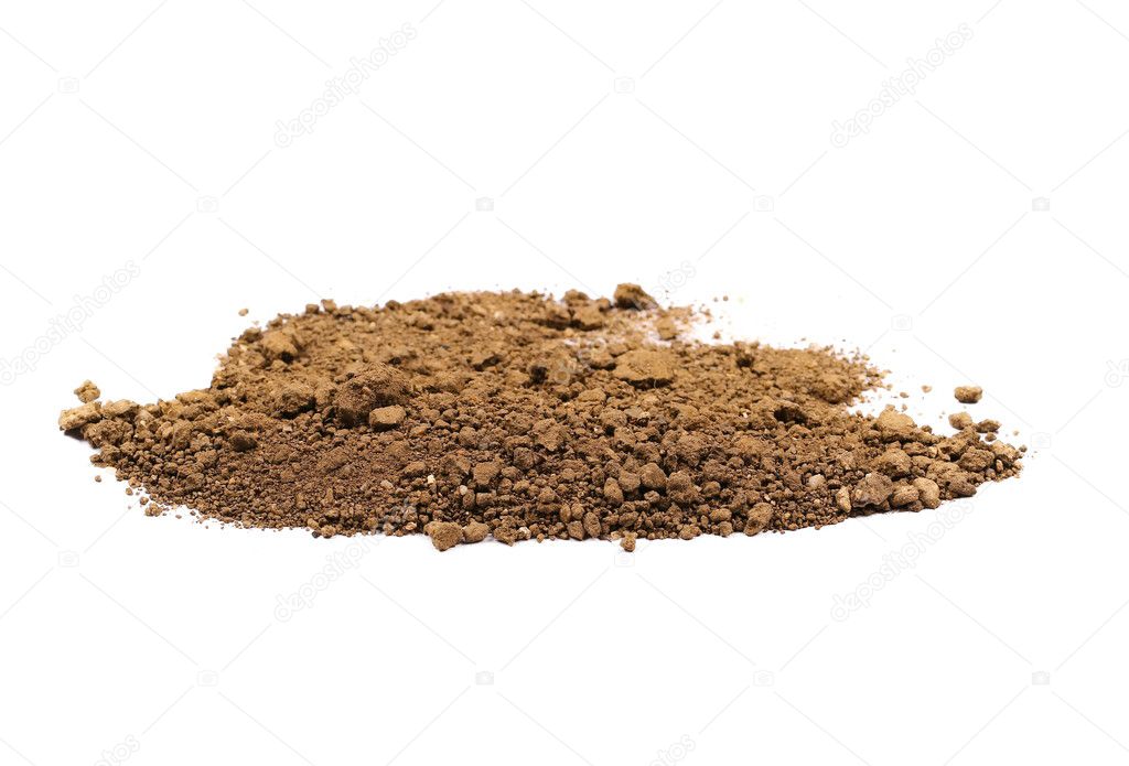 pile soil isolated on white background