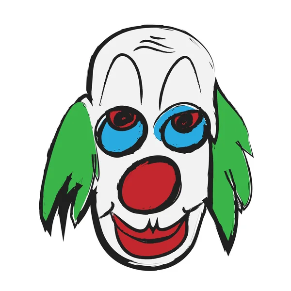 Doodle-Halloween-Clownskopf — Stockfoto