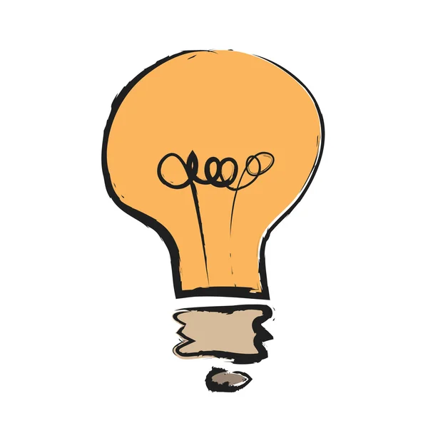 cartoon light bulb icon,  illustration
