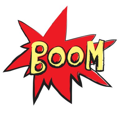 Boom - karikatür komik konuşma balonu