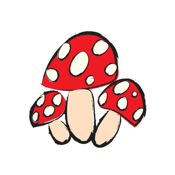 卡通蘑菇图标，设计元素 — 图库照片