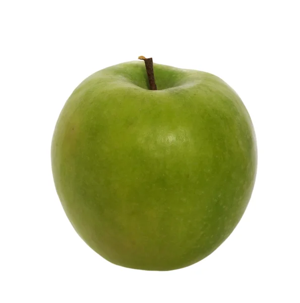 青苹果孤立在白色的背景下，具有剪切路径 — 图库照片