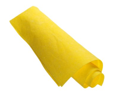 Beyaz, kırpma yolu ile izole emici kumaşlar, sarı dishclothe