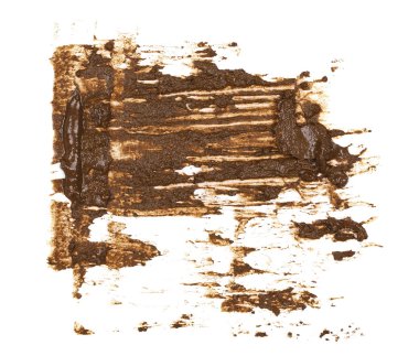 kırpma yolu ile beyaz arka plan üzerinde izole damla püskürtülür çamur