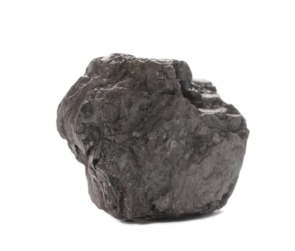 Schwarze Kohle isoliert auf weißem Hintergrund — Stockfoto