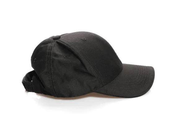 Izole siyah beyzbol şapkası — Stok fotoğraf