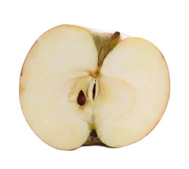 Apple, yarısı beyaz izole