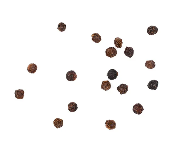 Pile peppercorns isolated on white — Stock Photo, Image