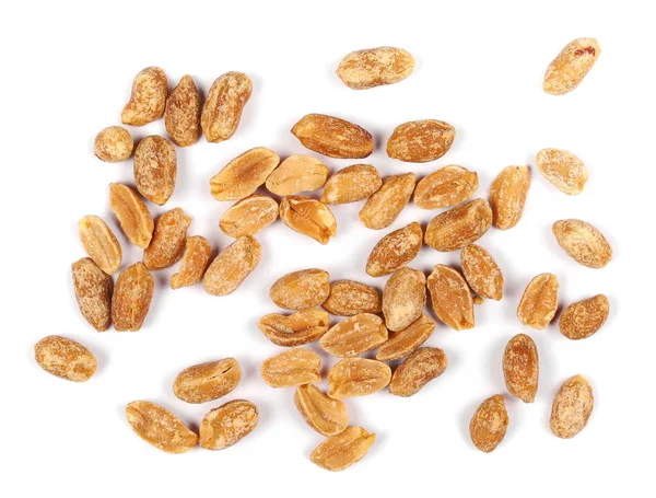 Amendoim salgado isolado sobre branco — Fotografia de Stock
