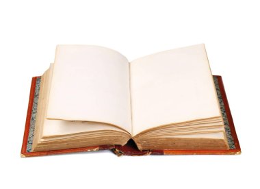 eski kitap üzerinde beyaz izole açık