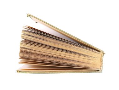 eski kitap üzerinde beyaz izole açık