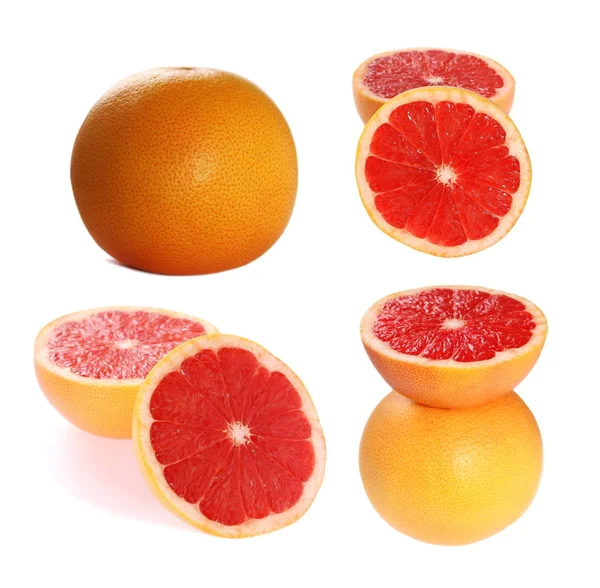 Collection of grapefruit isolated on white background — Stock Photo, Image