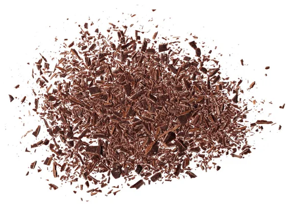Pila de chocolate picado aislado en blanco —  Fotos de Stock