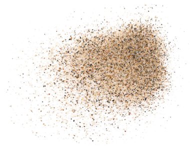 yığın çöl kumu beyaz arkaplanda izole