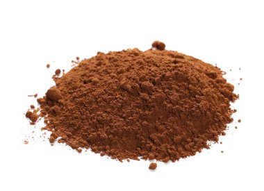 kakao tozu beyaz arka plan üzerinde izole kazık