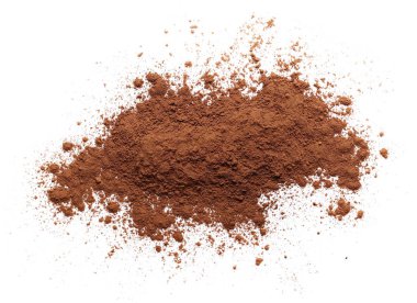 kakao tozu beyaz arka plan üzerinde izole kazık