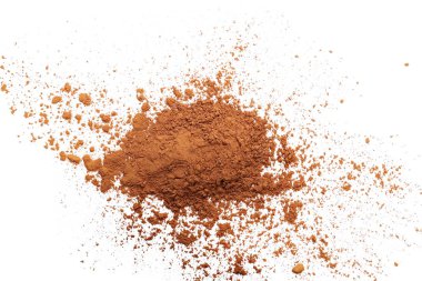 kakao tozu beyaz arka plan üzerinde izole kazık