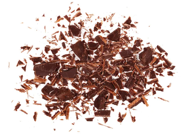 Chocolate picado aislado en blanco — Foto de Stock
